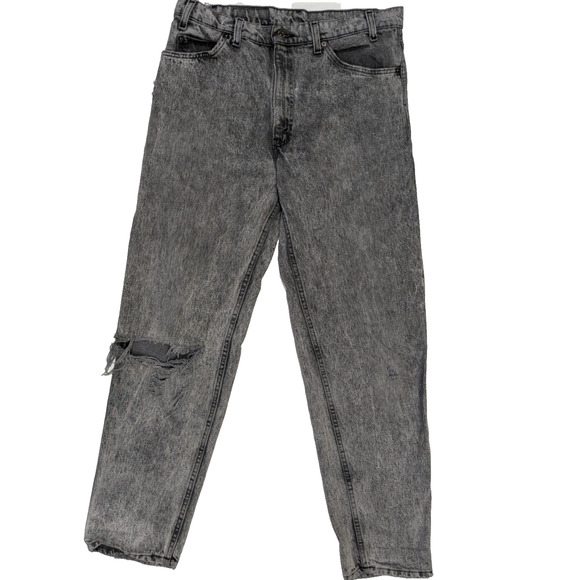 Vintage Levis Acid Wash Jeans 36x34 Distressed Tapered Leg October 1987 USA